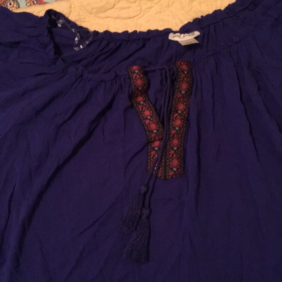 Belle Du Jour Tops - Deep purple Stretchy shirt